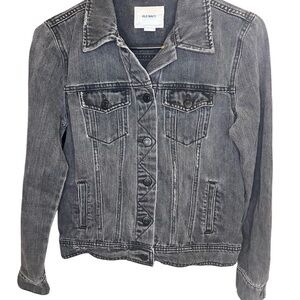 Old Navy Gray Jean Jacket Classic Trucker Style